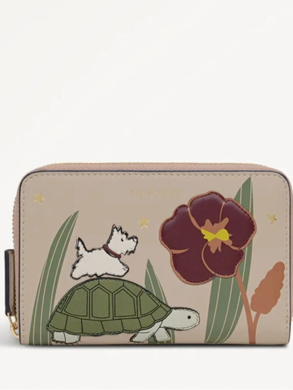Radley London Midnight Wanderer Beige Leather Zip Wallet with Turtle🐢